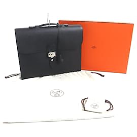 Hermès-Hermes Sac Adepeche Lite Briefcase Black-Black
