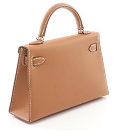 Hermès-Hermes Mini Kelly 2 Handbag Brown-Brown