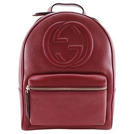 Gucci Soho Leather Backpack 536192 Red