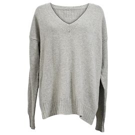Isabel Marant Etoile V-Ausschnitt Pullover aus grauer Wolle Grau