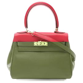 Hermès-Sac à main Mini Kelly Hermès Rouge-Rouge