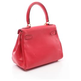 Hermès-Hermes Mini Kelly Handbag Red-Red