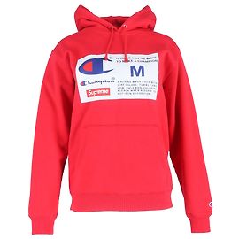 Moletom com capuz Supreme x Champion em algodão vermelho Vermelho