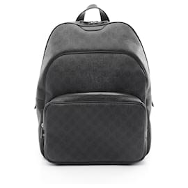 Gucci-Gucci GG Supreme Backpack PVC Canvas Leather-Grey