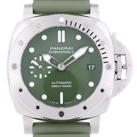 Panerai-Panerai Submersible Verde Militare PAM01055 SS Automatic Watch-Other