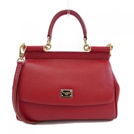 Dolce & Gabbana-Dolce & Gabbana Sicily Handbag-Red