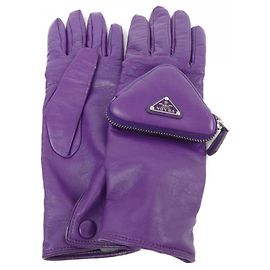 Gants courts violets Prada Violet