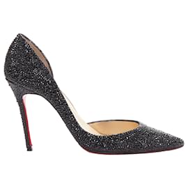 Christian Louboutin-Pompes dorsay en strass Iriza de Christian Louboutin-Noir