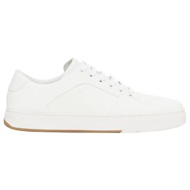 Minimale Leder Schnürsneaker von Bottega Veneta Weiß