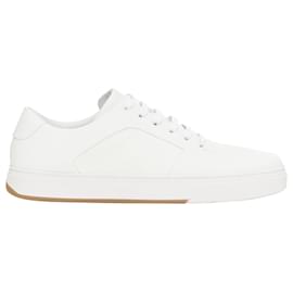 Bottega Veneta-Bottega Veneta leather minimal lace up sneakers-White
