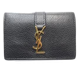 Yves Saint Laurent-Yves Saint Laurent Tri-fold Wallet-Black