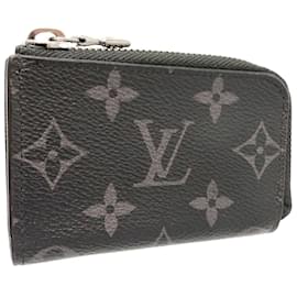 Louis Vuitton-Louis Vuitton Monogram Eclipse Coin Purse-Black,Monogram