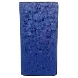 Louis Vuitton-Louis Vuitton Long Wallet Taiga Portefeuille Brazza M30559 Cobalt-Blue