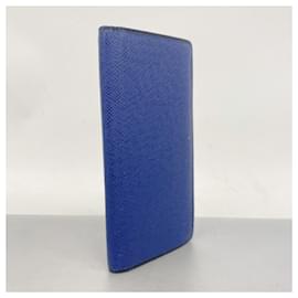 Louis Vuitton-Louis Vuitton Long Wallet Taiga Portefeuille Brazza M30559 Cobalt-Blue