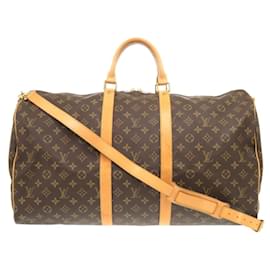 Louis Vuitton-Louis Vuitton Keepall Bandouliere 55-Brown