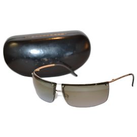 óculos de sol Gucci metal dourado Dourado