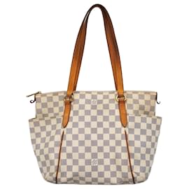 Louis Vuitton-Louis Vuitton Damier Azur Tote Bag-White