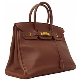Hermès-Hermes Birkin 35 Handbag in Sienne Togo Leather-Other