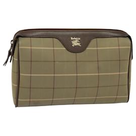Autre Marque-Burberrys Nova Check Clutch Bag Canvas Beige Auth bs22223-Beige