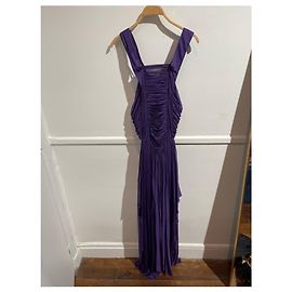 YVES SAINT LAURENT Kleider T.International M Seide Lila
