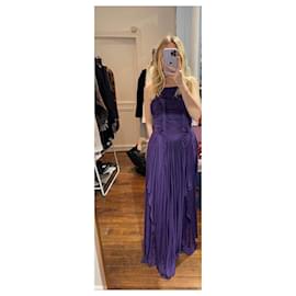Yves Saint Laurent-YVES SAINT LAURENT Dresses T.International M Silk-Purple