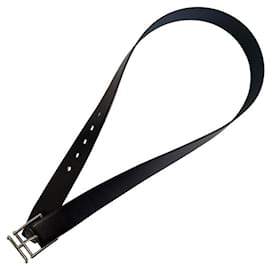 Hermès-Hermes Nathan H Reversible Belt-Black,Navy blue