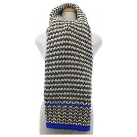 Sciarpa marrone e bianca Bottega Veneta Marrone Bianco