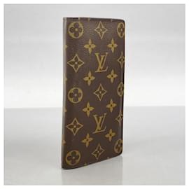 Louis Vuitton-Louis Vuitton Long Wallet Monogram Portefeuille Brazza M66540-Brown