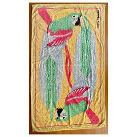 Drap de bain Hermès "Perroquet" Multicolore