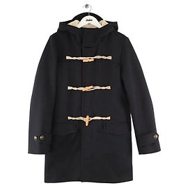 The Kooples Schwarzer Wollmantel Schwarz