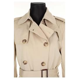 Sandro-Cotton trench coat-Beige