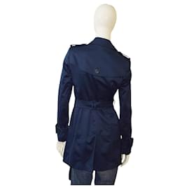 Burberry-Burberry blue womans mid length jacket coat cotton blend  US 6, IT 40-Blue