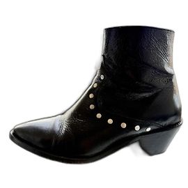 Botas Zadig & Voltaire de pele preta com tachas Preto
