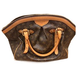 Sac à main Louis Vuitton Tivoli en cuir marron Marron foncé
