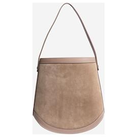 Autre Marque-Taupe suede Bucket bag-Brown