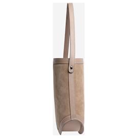 Autre Marque-Taupe suede Bucket bag-Brown