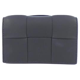 Bottega Veneta-Bottega Veneta Black Leather Business Card Case-Black
