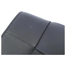 Bottega Veneta-Bottega Veneta Black Leather Business Card Case-Black