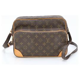 Louis Vuitton-Louis Vuitton Monogram Nile Leather Shoulder Bag-Brown,Monogram