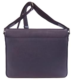 Burberry-Burberry Navy Leather Shoulder Bag-Navy blue