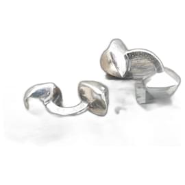 Hermès-vintage hermès silver 925 cufflinks box-Silver hardware