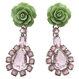 Orecchini a clip Prada Rose Bijou Rosa