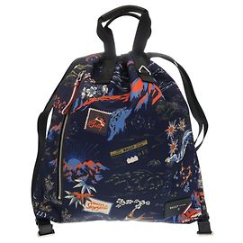 BALLY Drawstring FALCO.NPR 27 blauer Nylon-Rucksack Blau