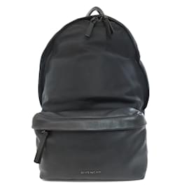 Givenchy Black Nylon and Leather Backpack Black