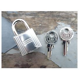 Hermès silver steel lock for Kelly, Birkin bag, NEW wrapped Silver hardware