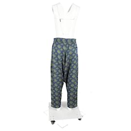 Dries Van Noten- Dries Van Noten Printed Drawstring Loose Trousers in Multicolor Viscose-Multiple colors