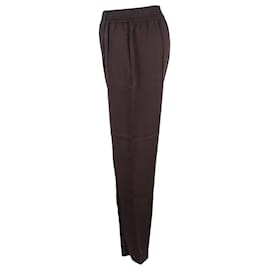 Haider Ackermann- Haider Ackermann Drawstring Wide-Leg Trousers in Brown Cotton-Brown,Red