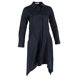 Abito camicia Jil Sander in cotone blu navy Blu Blu navy