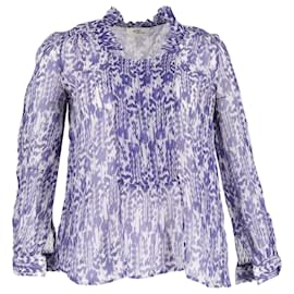 Isabel Marant-Étoile Isabel Marant Printed Blouse in Blue Silk-Other