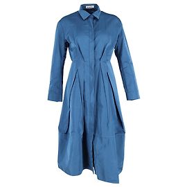 Camicia abito Jil Sander in cotone blu Blu